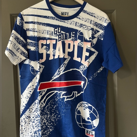 NWT Mens Buffalo Bills NFL x Staple All Over Print Royal T-Shirt Size Medium - Picture 1 of 5